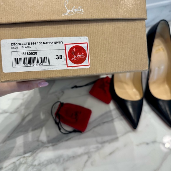 Christian Louboutin Décolleté 554 100 Napa Shiny leather - Picture 4 of 5